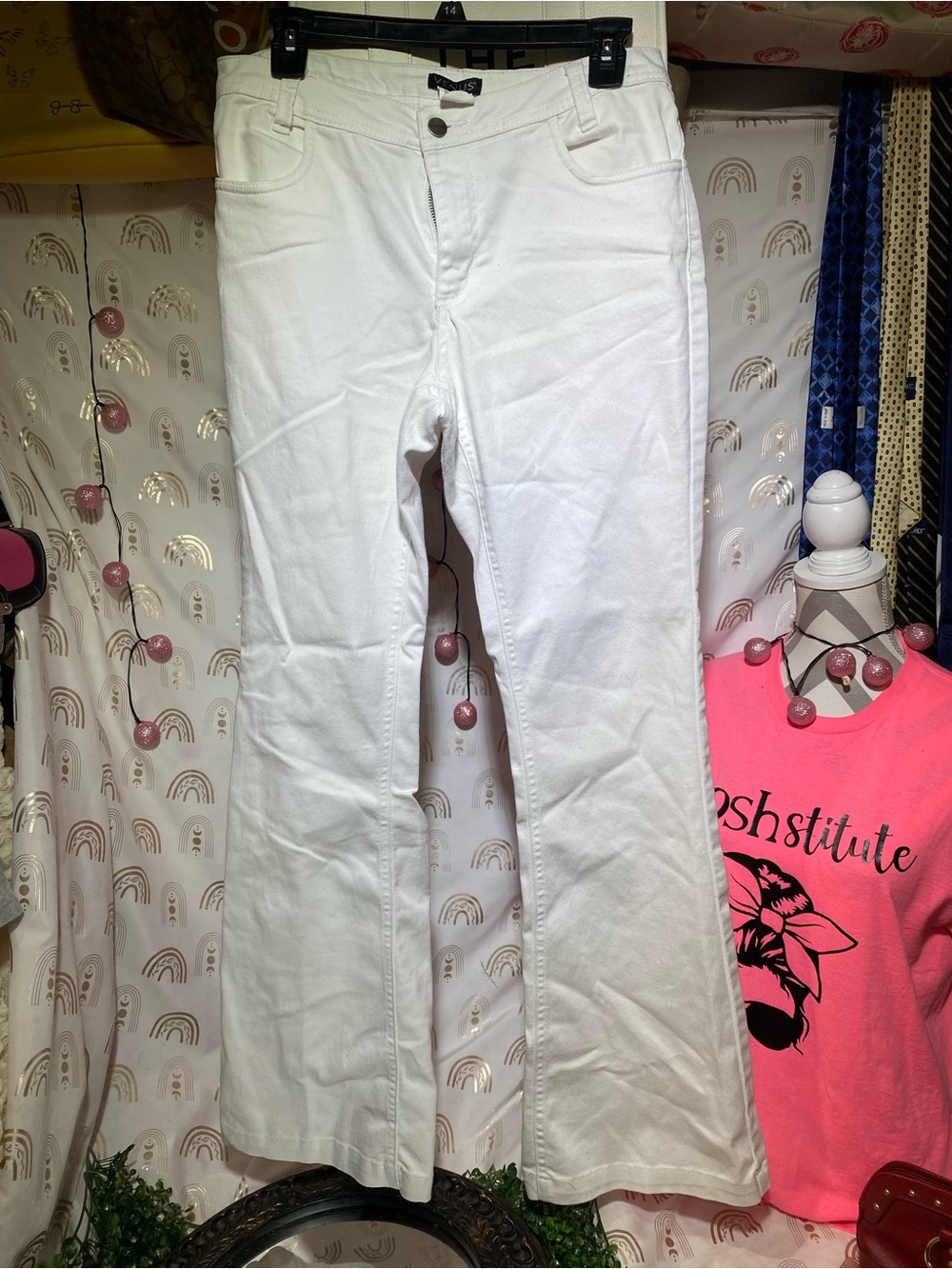 VENUS White Flare Jeans - Wide Leg